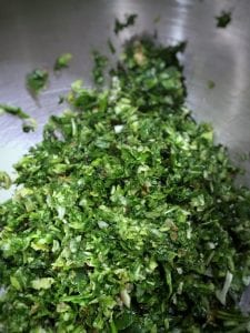 Diced Herbs for Roman Moretum