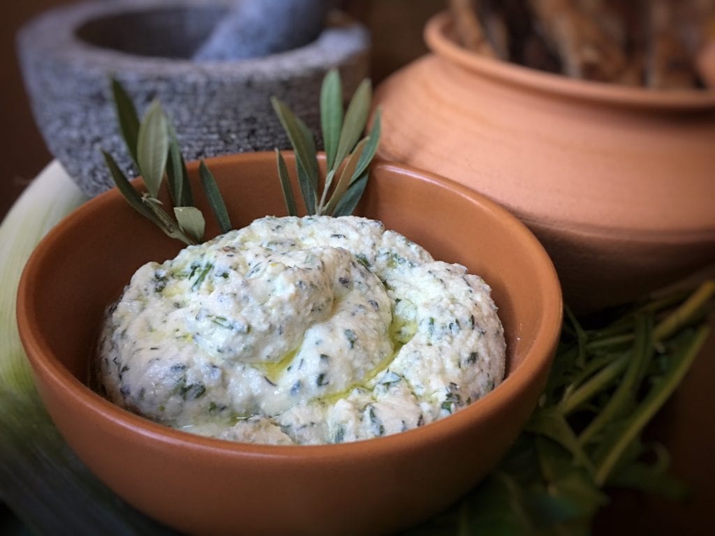 Columella's Cheese and Herb Moretum Recipe - Tavola Mediteranea