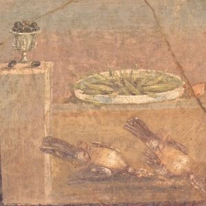 Fresco of Olives, Birds and Bay Leaves (Pompeii)