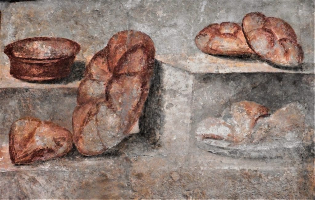 Panis Quadratus Fresco at Museo Archeologico Nazionale di Napoli