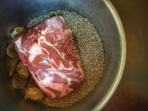 Pork Shoulder, Figs and Barley