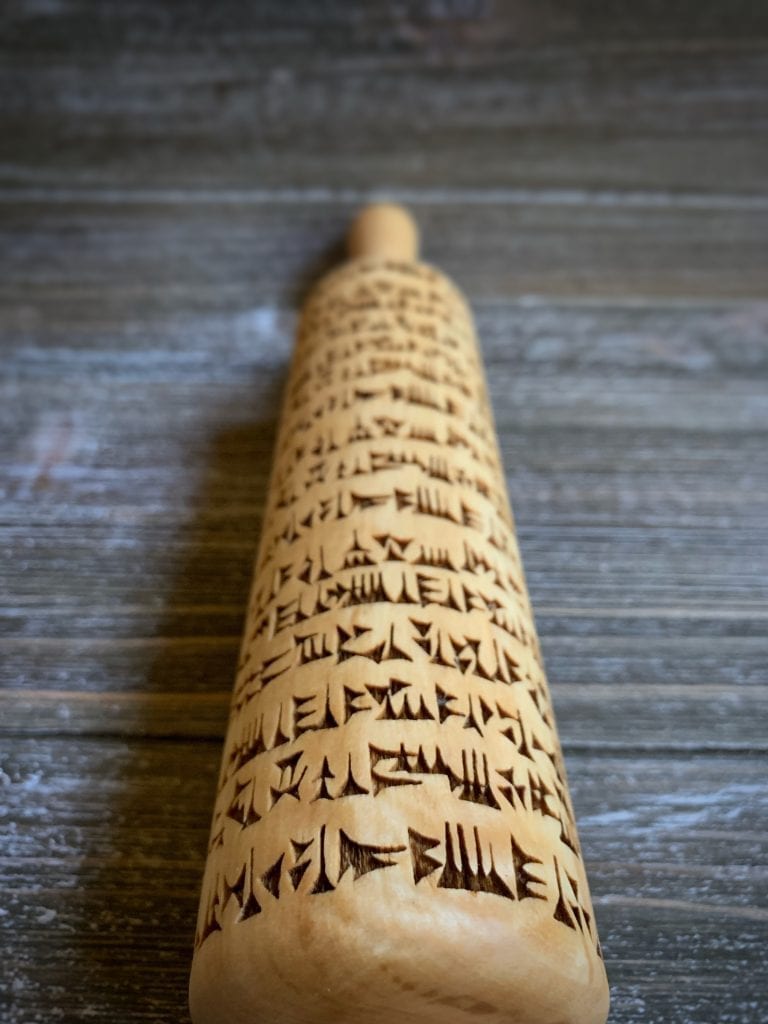 Cuneiform Gingerbread Rolling Pin | Tavola Mediterranea