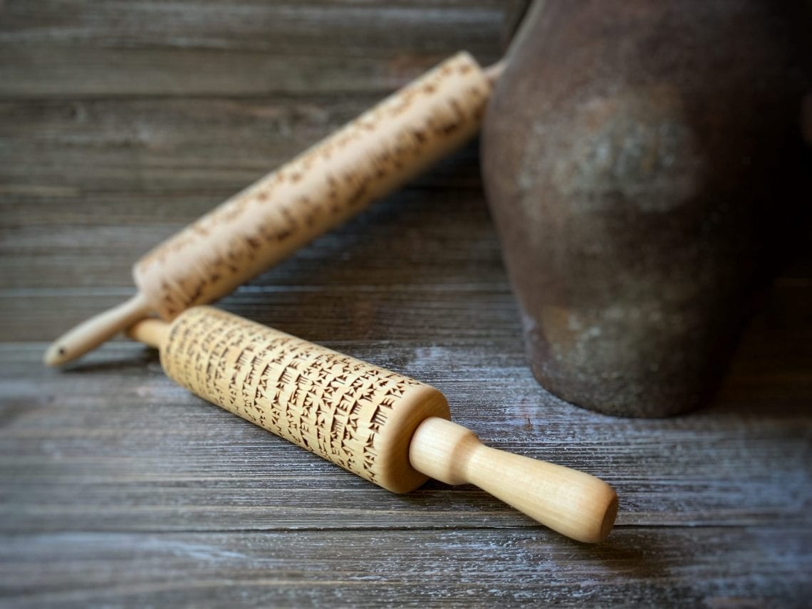 Bake like a Babylonian: Cuneiform Gingerbread Rolling Pin