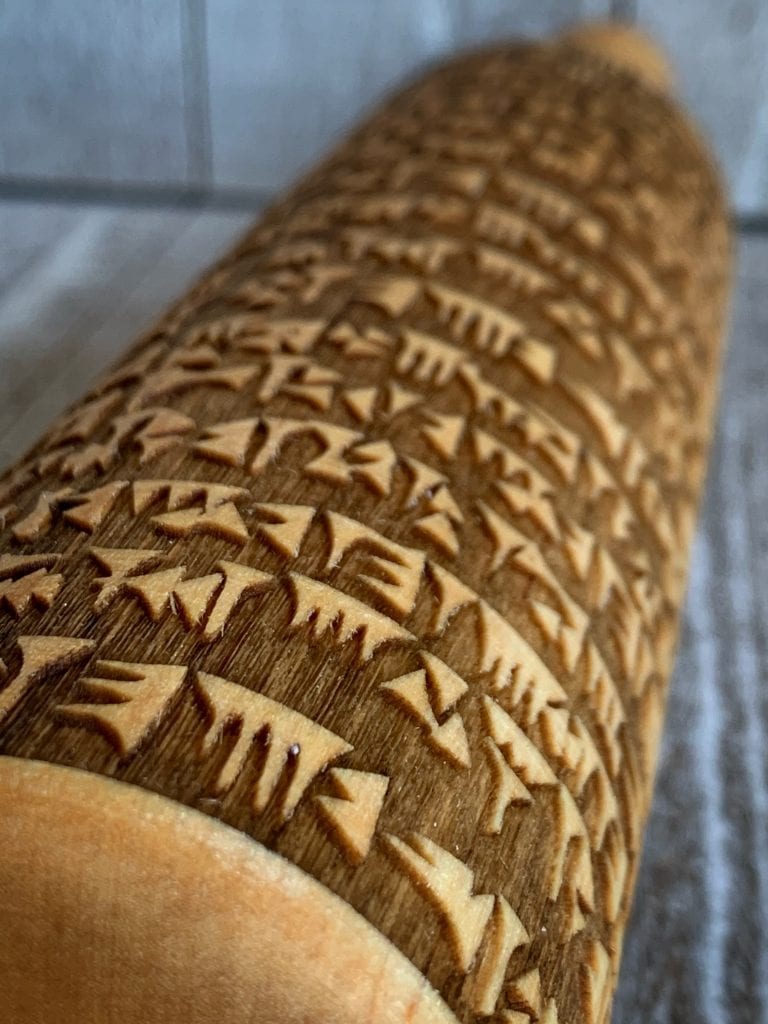 Cuneiform Gingerbread Rolling Pin | Tavola Mediterranea