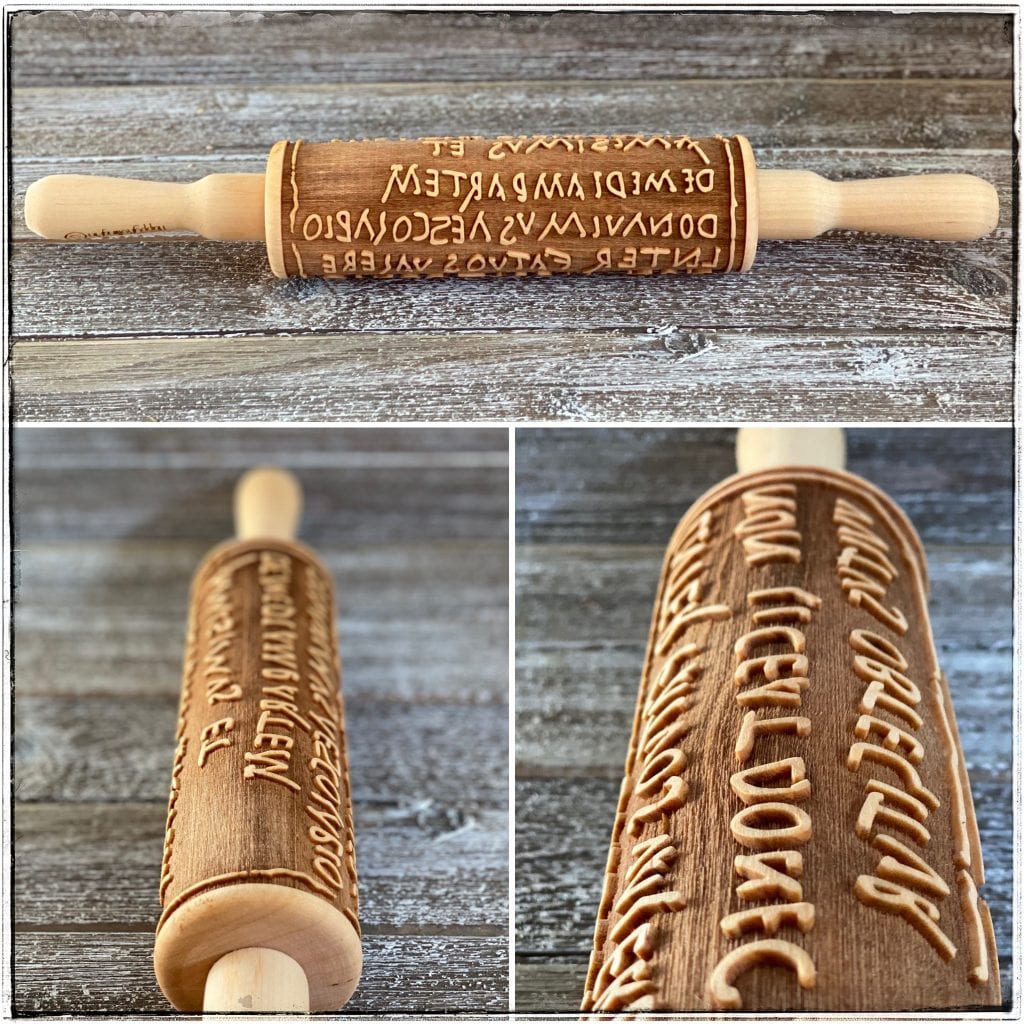 4 Hand Rollers for marking clay like rolling pin